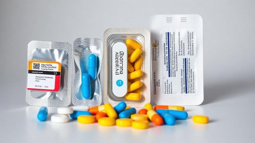 Více balení a tablet Kamagra, Cenforce, Vidalista a Sildalist vedle sebe na podporu erekce